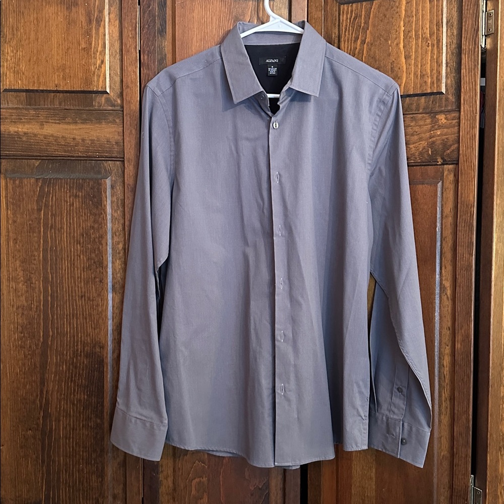Alfani Charcoal Cotton Blend Shirt